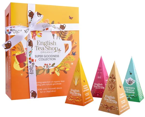 English tea shop Super Goodness Orange BIO Gift Collection 12 Pyramids