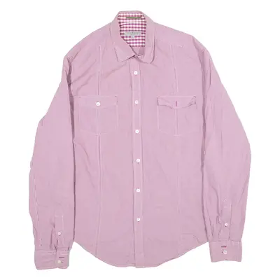 TED BAKER Mens Shirt Red Gingham Long Sleeve S