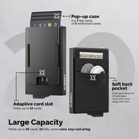 Wallet for Men with Smart Card Slot - Holds 10-20 Cards, RFID Blocking Card Holder with Elastic Pocket for Cash and Coins, Mi...