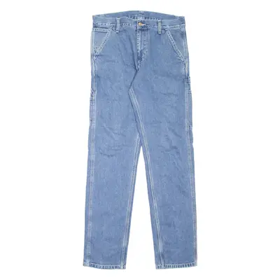 CARHARTT WIP Ruck Carpenter Workwear Mens Jeans Blue Slim Tapered W31 L32