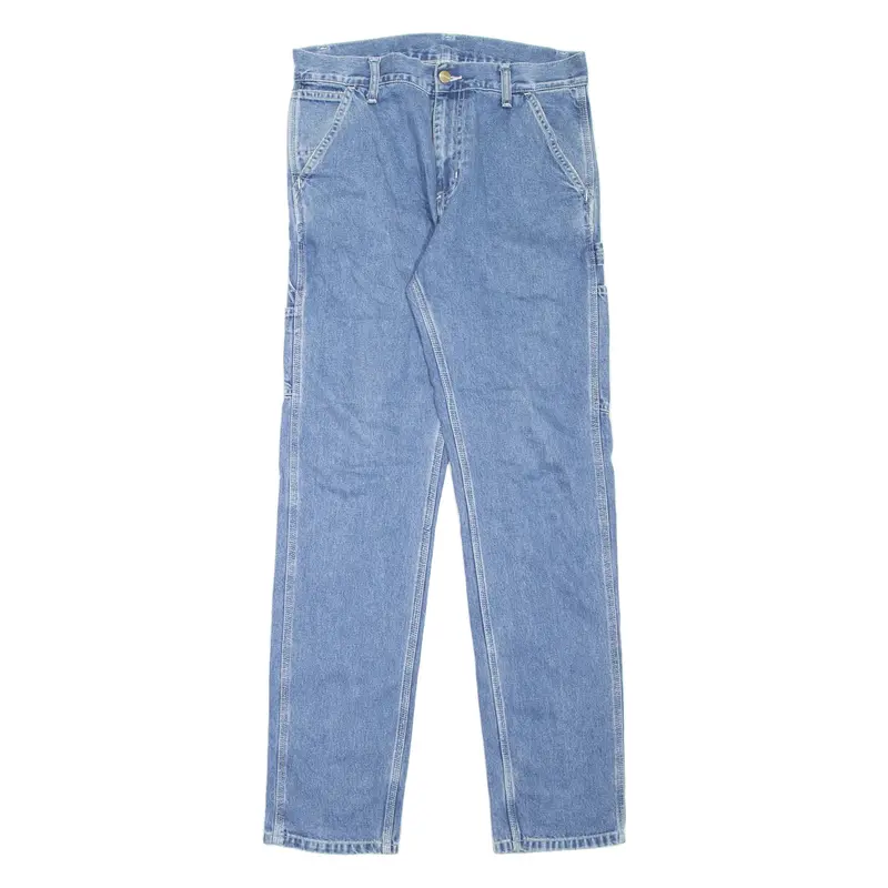 CARHARTT WIP Ruck Carpenter Workwear Mens Jeans Blue Slim Tapered W31 L32