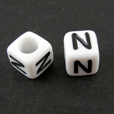 Letter Acrylic European Beads