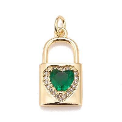 Brass Micro Pave Cubic Zirconia Pendants