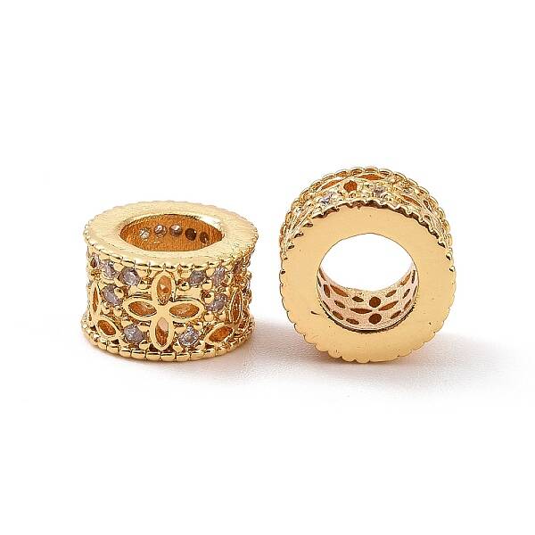 Brass Rhinestone European Beads