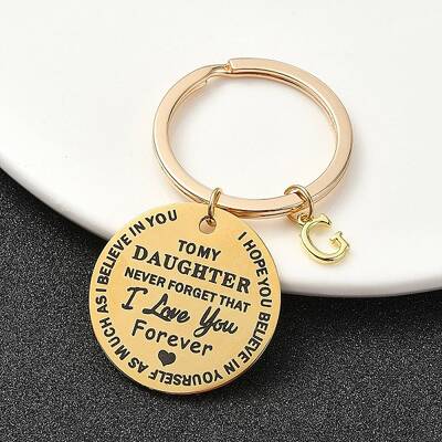 Valentine's Day Brass & 201 Stainless Steel Keychain