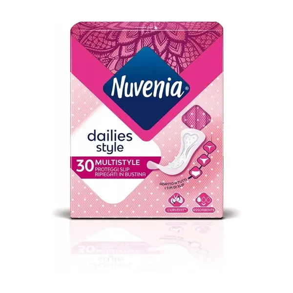 Nuvenia Multistyle Pantyliner Folded In Sachet Curvefit 30 pcs