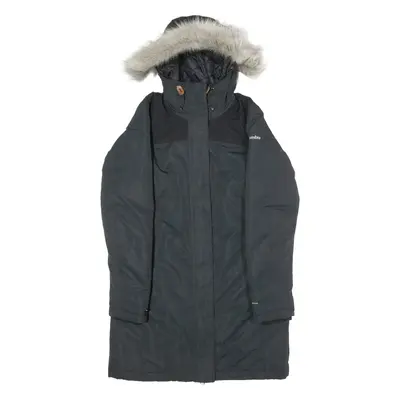 COLUMBIA Womens Parka Coat Black Hooded XS