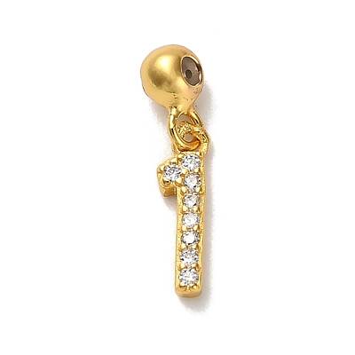 925 Sterling Silver Micro Pave Clear Cubic Zirconia European Dangle Charms