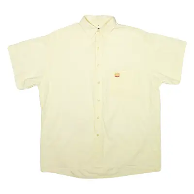 RIFLE Mens Plain Shirt Yellow M