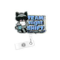 Funny Cartoon Acrylic Bling Retractable Badge Reel, 1/16pcs Belt Clip Retractable Name Badge Holder for Nurse Doctor Student ...
