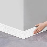 1 Roll Self-adhesive Wall Skirting Border Sticker, Background Wall Edge Sealing Strip, 3D Anti-Collision Wall Decal For Bedro...