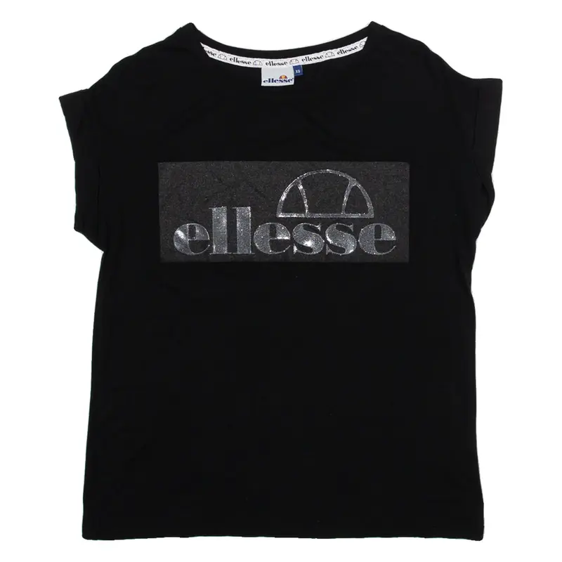 ELLESSE Womens T-Shirt Black XS