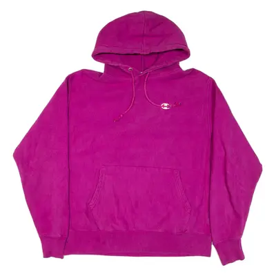 CHAMPION REVERSE WEAVE Womens Pink Hoodie L