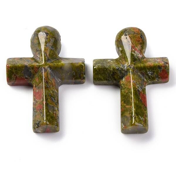 Natural Unakite Pendants