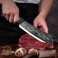 8-inch stainless steel meat cleaver, vegetable knife, butcher knife, forged kitchen chopping knife, professional handmade hom...