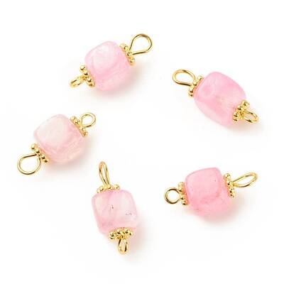 Natural Agate Connector Charms