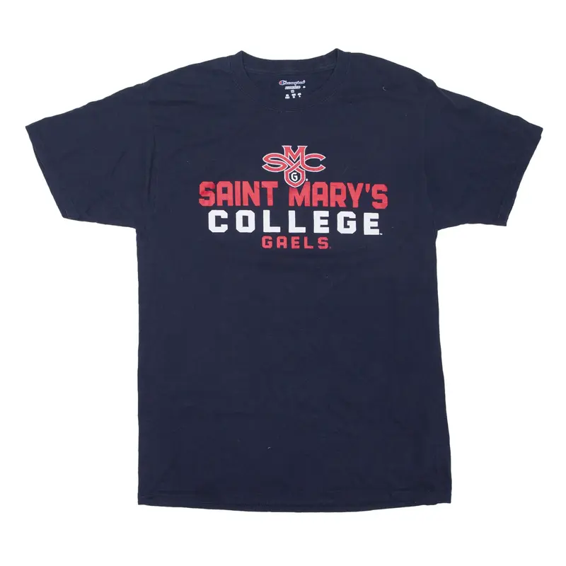 CHAMPION Saint Mary's College Gaels USA T-Shirt Black Short Sleeve Mens M