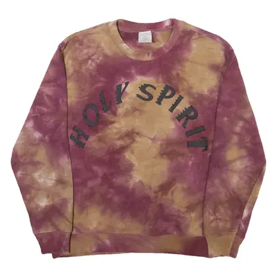 Holy Spirit Sunday Service Tie Dye Mens Sweatshirt Maroon S