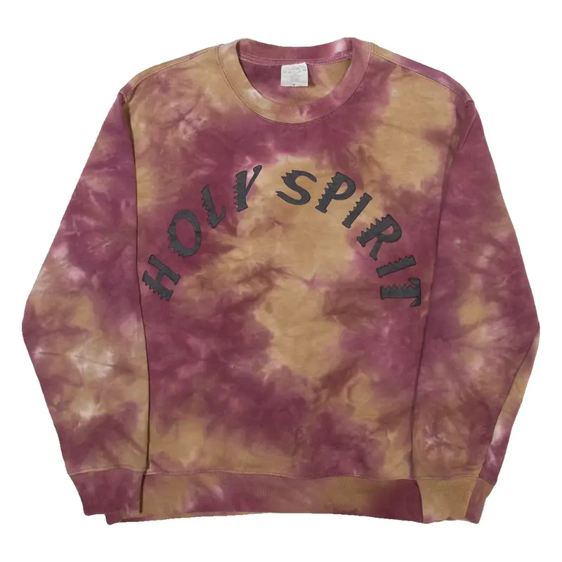 Holy Spirit Sunday Service Tie Dye Mens Sweatshirt Maroon S