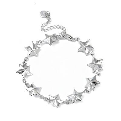 Non-Tarnish 304 Stainless Steel Star Link Chain Bracelets for Women