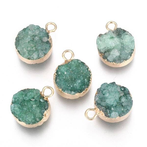 Natural Druzy Agate Pendants