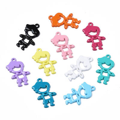 Spray Painted Alloy Pendants