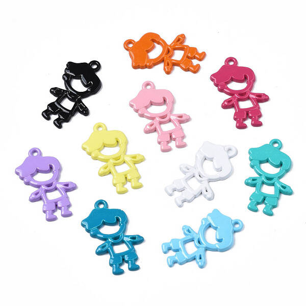 Spray Painted Alloy Pendants