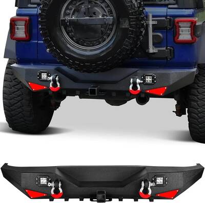 YITAMOTOR® 2018-2025 Jeep Wrangler JL & Unlimited Rear Bumper, w/ 2\