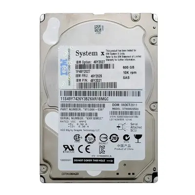 49Y2031 IBM 600GB 6Gb/s SAS 10000 2.5-Inch Hard Drive