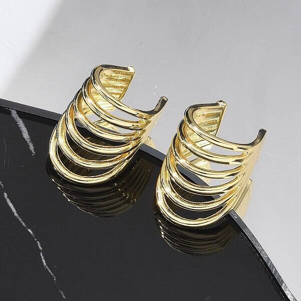 Brass Cuff Earrings for Women