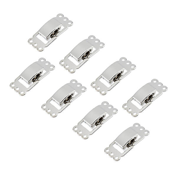 8Pcs Brass Fold Over Clasps