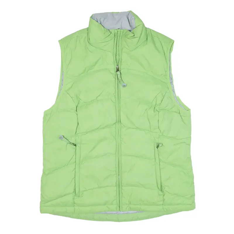 LL BEAN Insulated Puffer Gilet Green Womens S