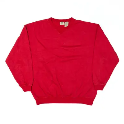 SJB SPORT Sweatshirt Red Crew Neck Mens L