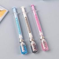 Creative Syringe Shaped Gel Pen, 3 Counts Portable 0.5mm Multi-purpose Writing Pen, Modern Funny Writing Pen for Students Off...