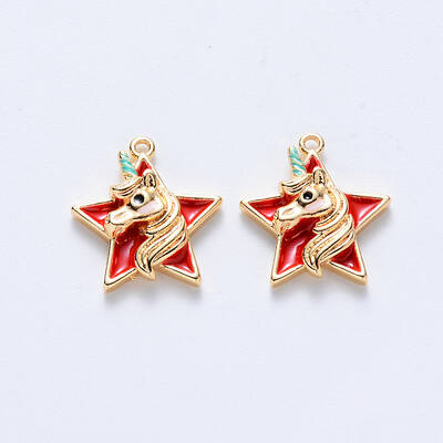 Brass Enamel Pendants