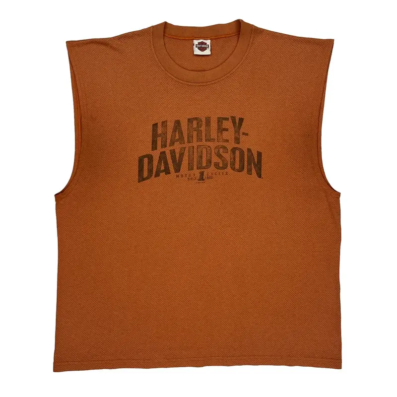 Harley Davidson Graphic Vest - 3XL Brown Cotton