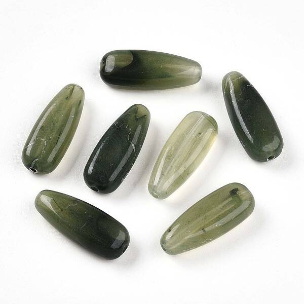 Two Tone Opaque Acrylic Beads