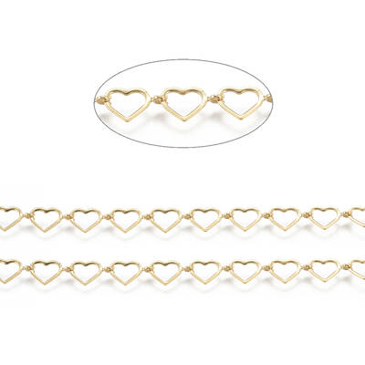 3.28 Feet Brass Handmade Beaded Chains