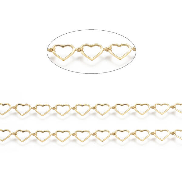 3.28 Feet Brass Handmade Beaded Chains