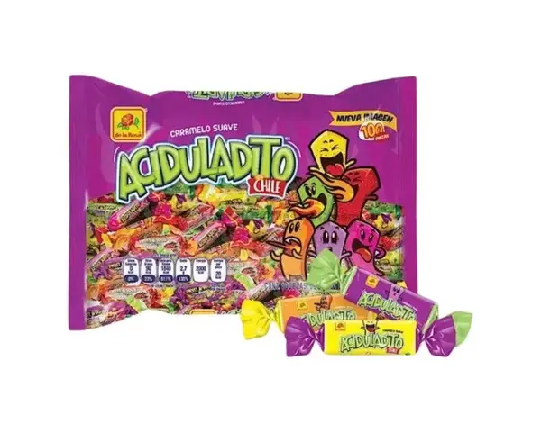 De La Rosa Soft Aciduladito Variety Tamarindo Sweet Chewy Mexican Candy (100 Count), Dulces Mexicanos Snack Bonbon Sour Flavo...