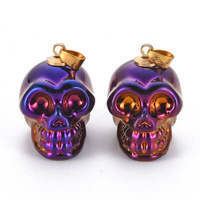 Electroplate K9 Glass Pendants