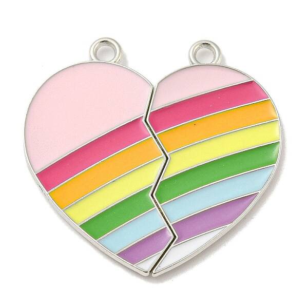 Alloy Enamel Split Pendants