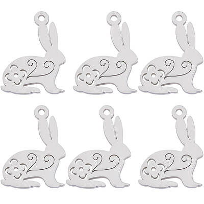 16Pcs 201 Stainless Steel Pendants