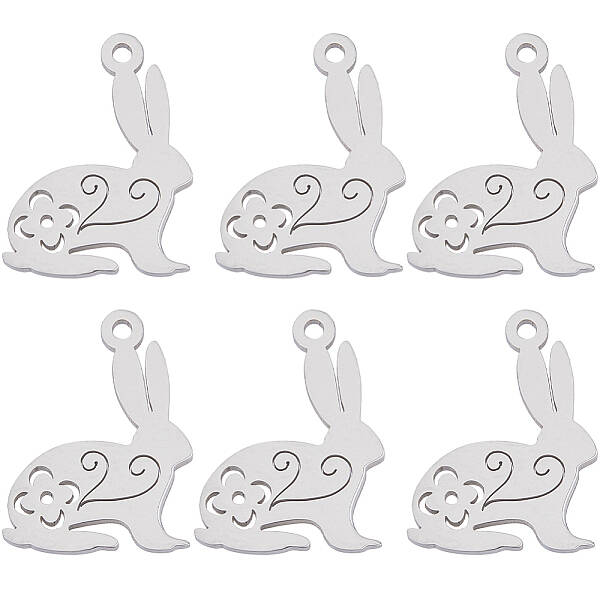 16Pcs 201 Stainless Steel Pendants
