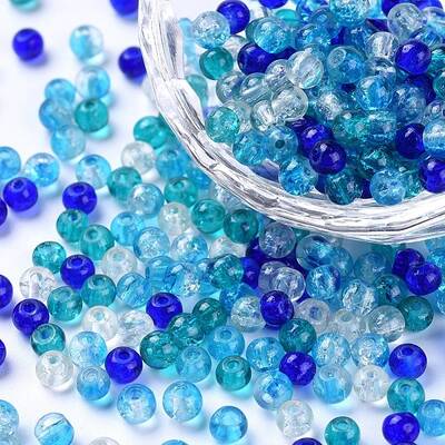 Baking Painted Crackle Glass Beads