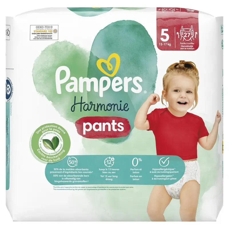 Trousers Pampers Harmony size 5 (12-17kg) 27 layers