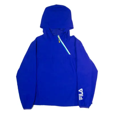 FILA Womens Pullover Jacket Blue Hooded L