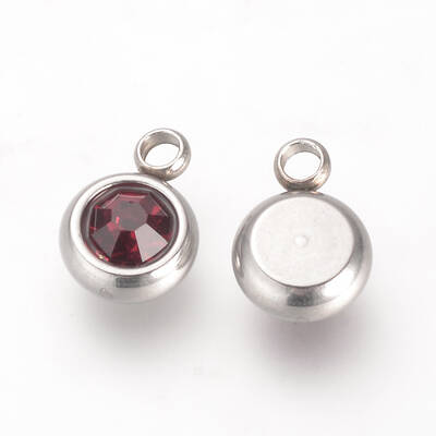 201 Stainless Steel Rhinestone Charms