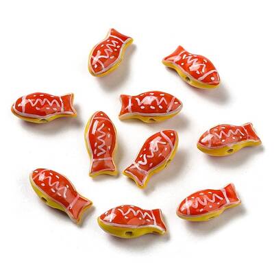 Handmade Printed Porcelain Beads
