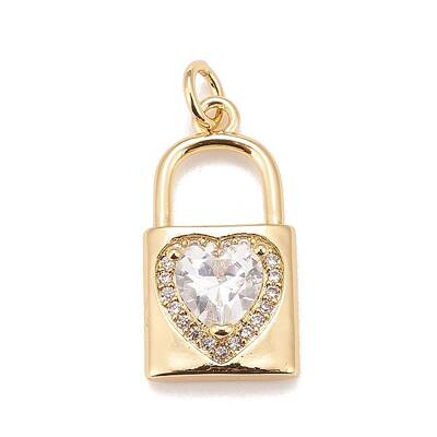 Brass Micro Pave Cubic Zirconia Pendants